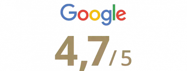 Gäste-Bewertung auf Google 4,7 von 5