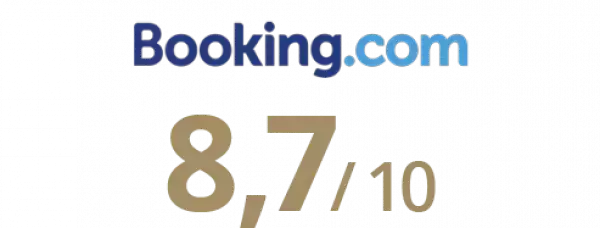 Gäste-Bewertung auf Booking 8,7 von 10 Gäste-Bewertung auf Booking 8,7 von 10